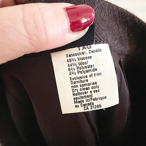 Vintage Maxi skirt Formal Jacquart Tulle Brown Floral Wool blend Shiny Sz 10 - Picture 13 of 13